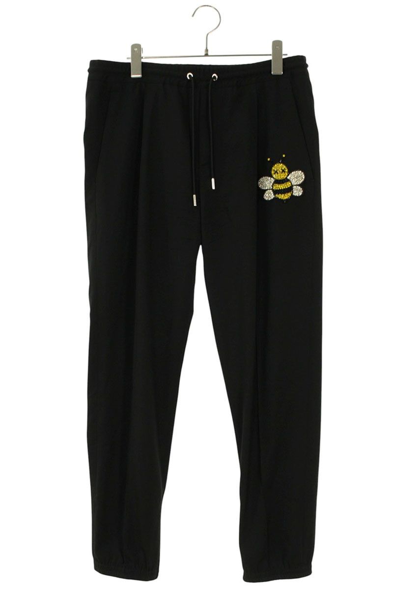 Dior Line Stone Bee Patch Jogger Long Pants 46
