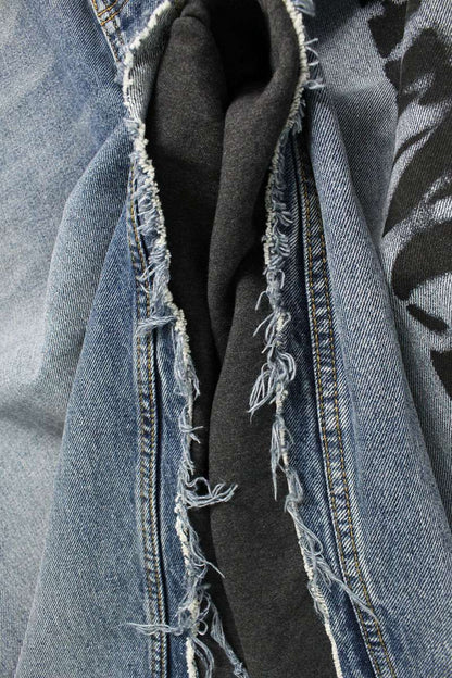 Balenciaga Sweatshirt Contrast Logo Print Denim Pants — view 3