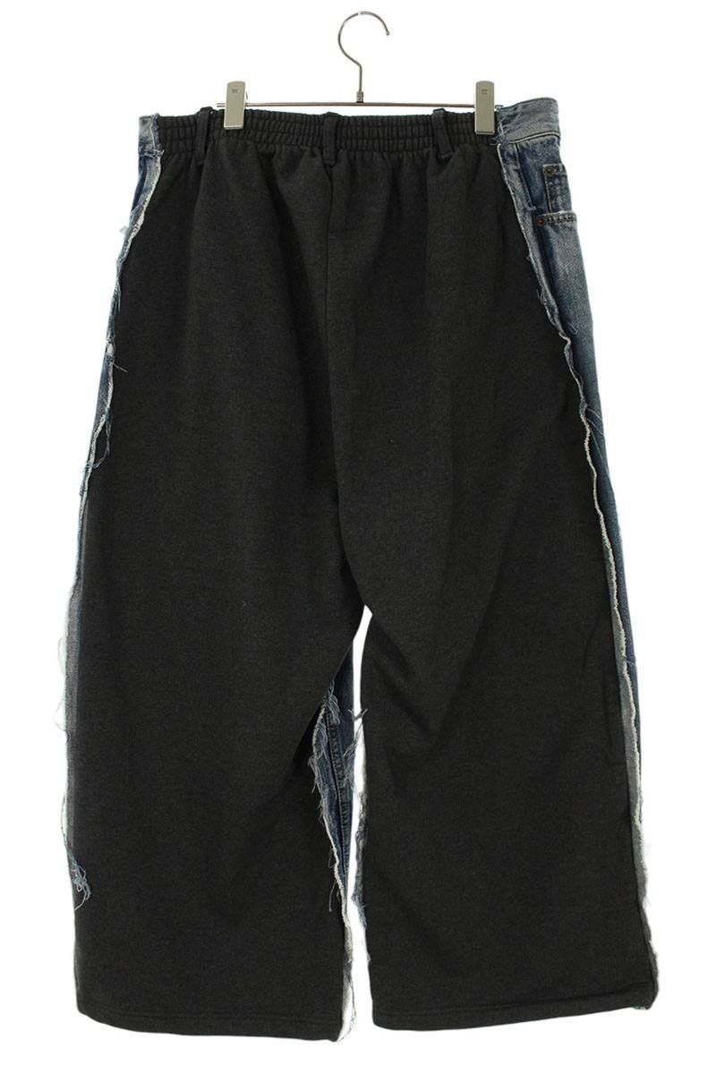 Balenciaga Sweatshirt Contrast Logo Print Denim Pants — view 2