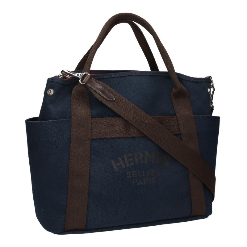 Hermes Sac de Panthere Military Canvas Bag