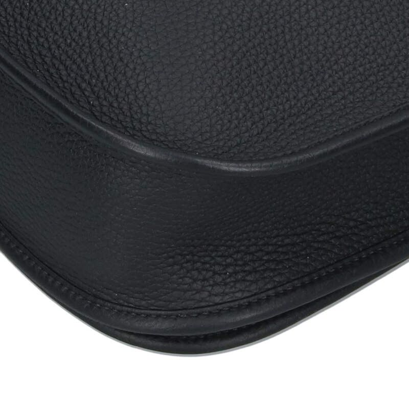Hermes Evelyne 3 PM Black Taurillon Clemence Shoulder Bag — view 4