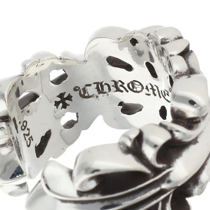 Chrome Hearts Dbl Flrl Crs Double Floral Cross Silver Ring