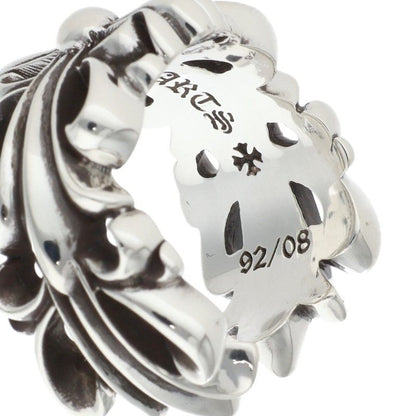 Chrome Hearts Dbl Flrl Crs Double Floral Cross Silver Ring
