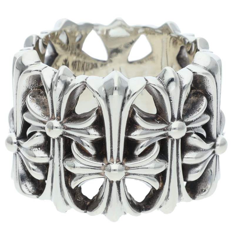 Chrome Hearts Cemetery Cross Silver Ring — view 2