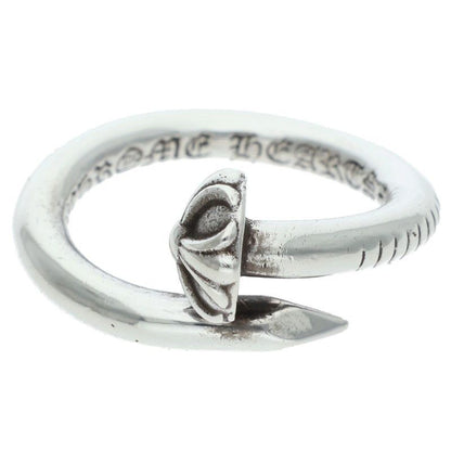 Chrome Hearts Nail Crsball Cross Ball Silver Ring