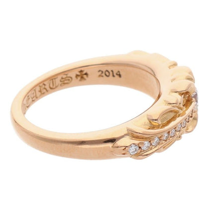 Chrome Hearts 22k Babyclsc P D Baby Classic Floral Cross Pave Diamond Gold Ring — view 5