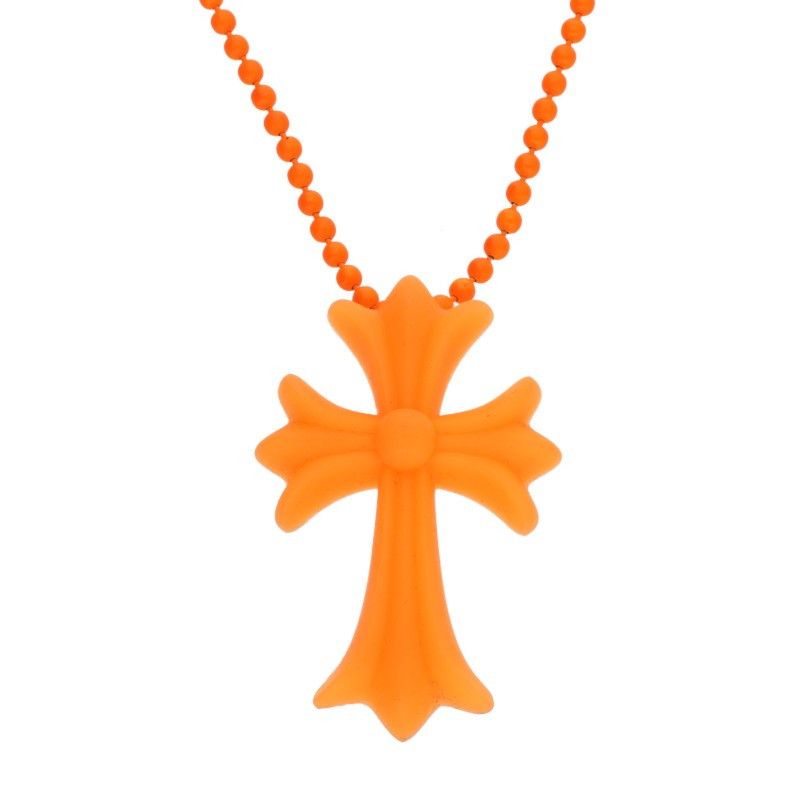Chrome Hearts Rubber CH Crs Sml Small CH Cross Necklace