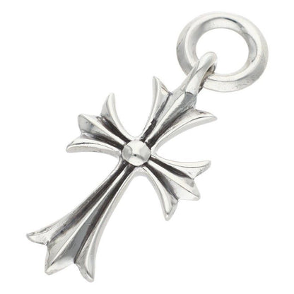 Chrome Hearts Tiny CH Cross Charm Silver Necklace Top