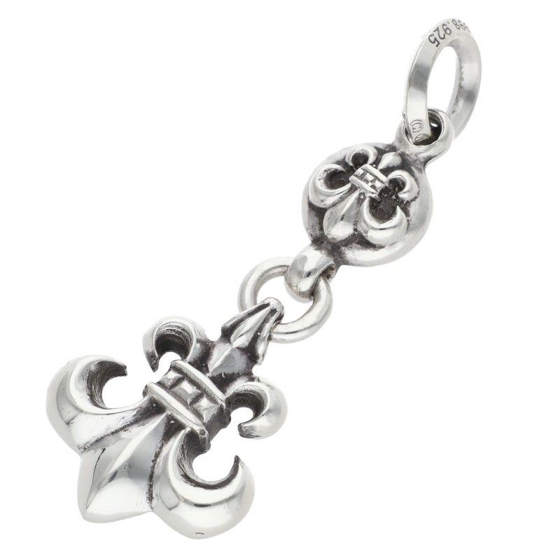 Chrome Hearts BS Fleur BS Charm Silver Necklace Top