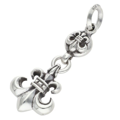 Chrome Hearts BS Fleur BS Charm Silver Necklace Top