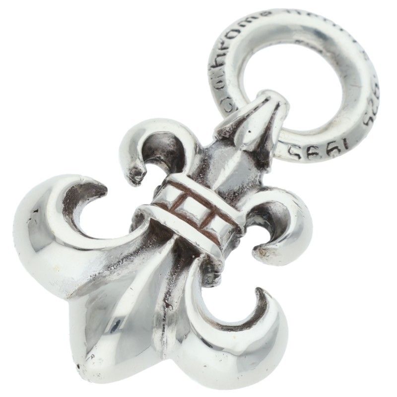 Chrome Hearts BS Fluer Charm BS Vintage Silver Necklace Top — view 2