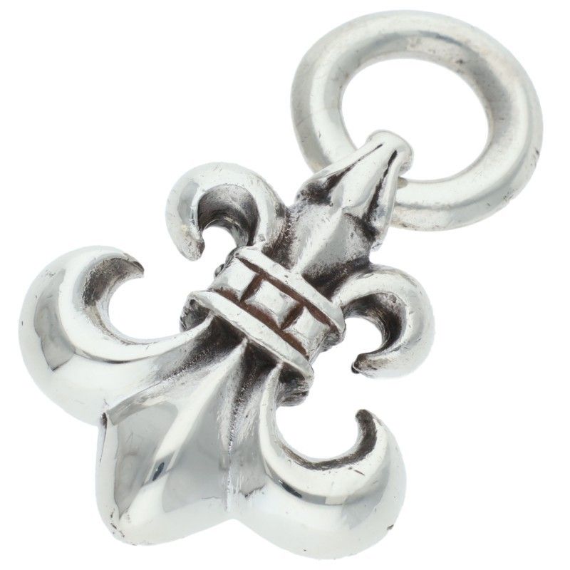 Chrome Hearts BS Fluer Charm BS Vintage Silver Necklace Top