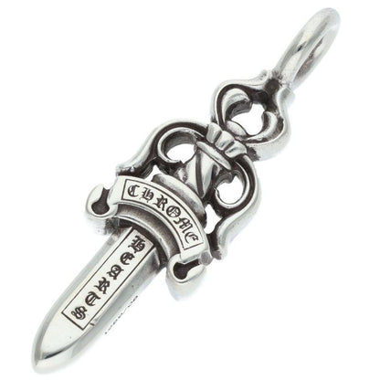 Chrome Hearts Double Dagger Pendant Silver Necklace