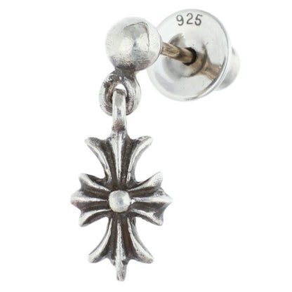 Chrome Hearts Tny CH Pls 1 Tiny Ech Plus Drop Silver Earrings