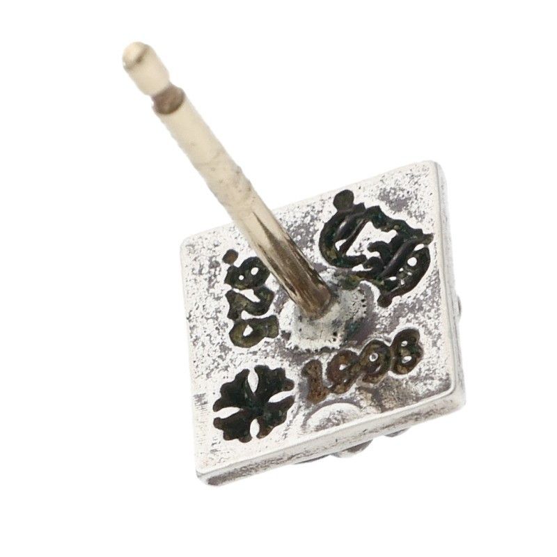Chrome Hearts Stud Pyramid Pls Silver Earrings — view 3