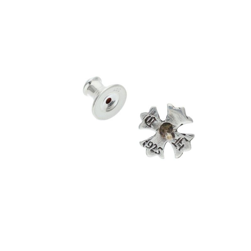 Chrome Hearts No2 CH Pls CH Plus Stud Silver Earrings — view 5