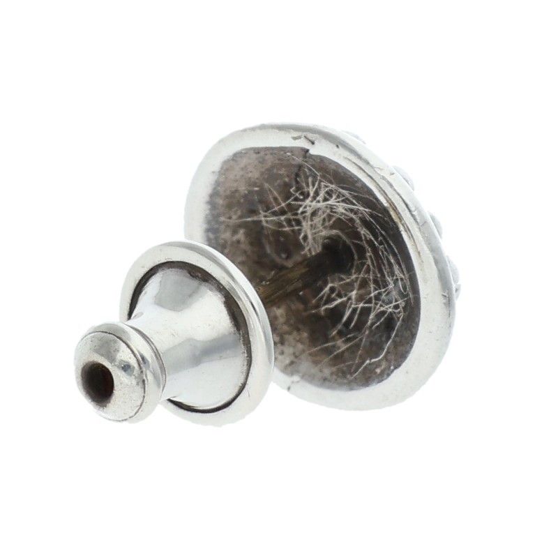 Chrome Hearts Stud Crsbll Cross Ball Silver Earrings — view 2