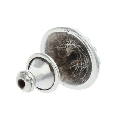 Chrome Hearts Stud Crsbll Cross Ball Silver Earrings — view 2