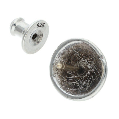 Chrome Hearts Stud Crsbll Cross Ball Silver Earrings — view 5