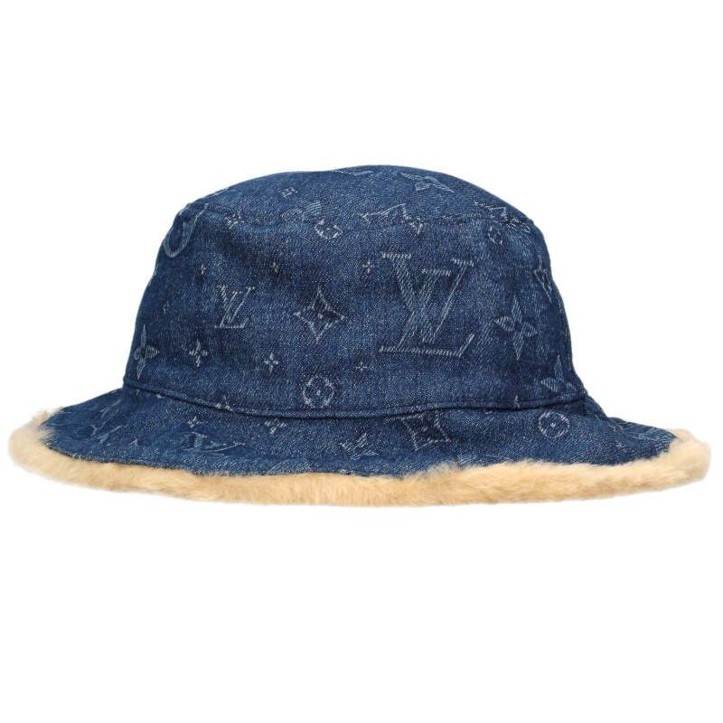 Louis Vuitton Monogram Denim Fur Hat — view 2