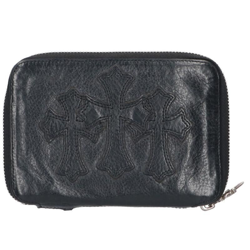 Chrome Hearts Bank Robber Leather Wallet with Cross Patch