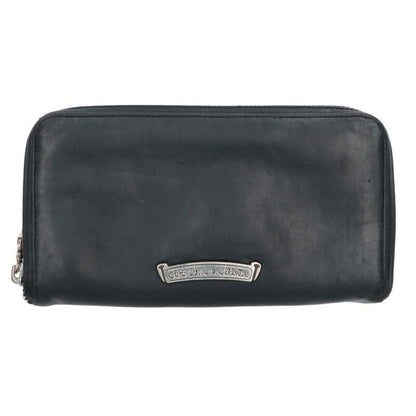 Chrome Hearts Rec Zip Zero Pyramid Stud Corner Round Zip Leather Wallet — view 2