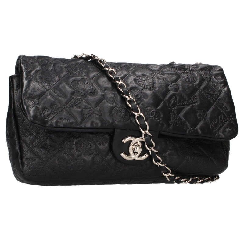 Chanel Quilted Icon Lambskin Chain Shoulder Bag