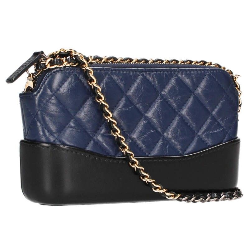 Chanel Gabriel de Aged Calfskin Hobo Chain Wallet
