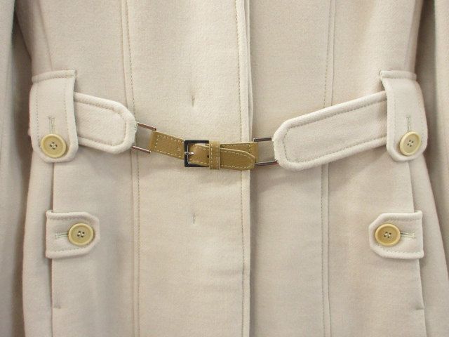Max Mara S 'S Belted Coat Light Beige 38 Wool Jacket — view 3