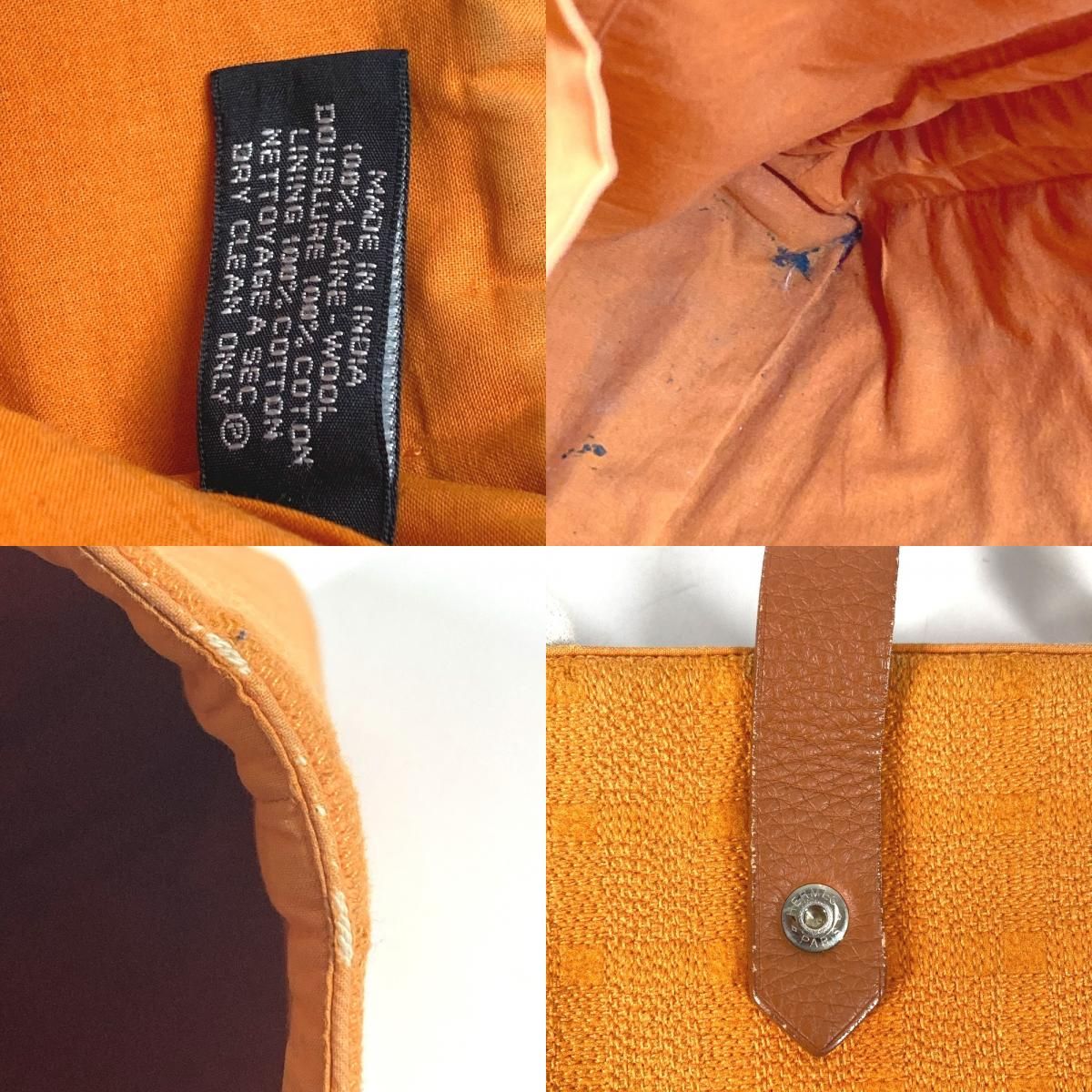 Hermes Shoulder Bag Amedaba Diago GM Cotton Orange — view 8