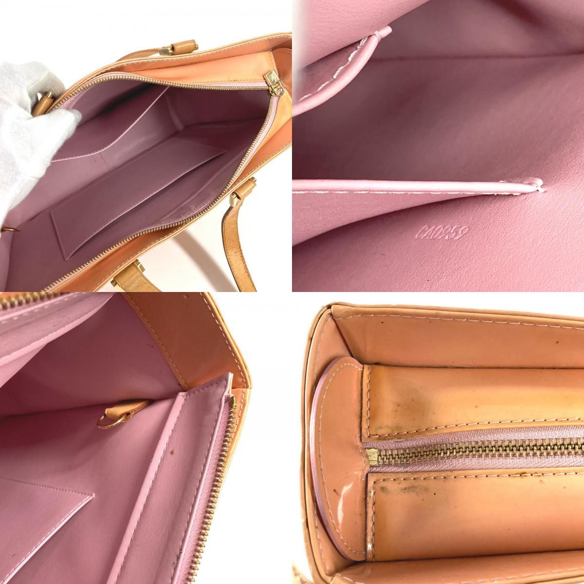 Louis Vuitton Shoulder Bag Columbus Monogram Vernis Canvas Baby Pink — view 8