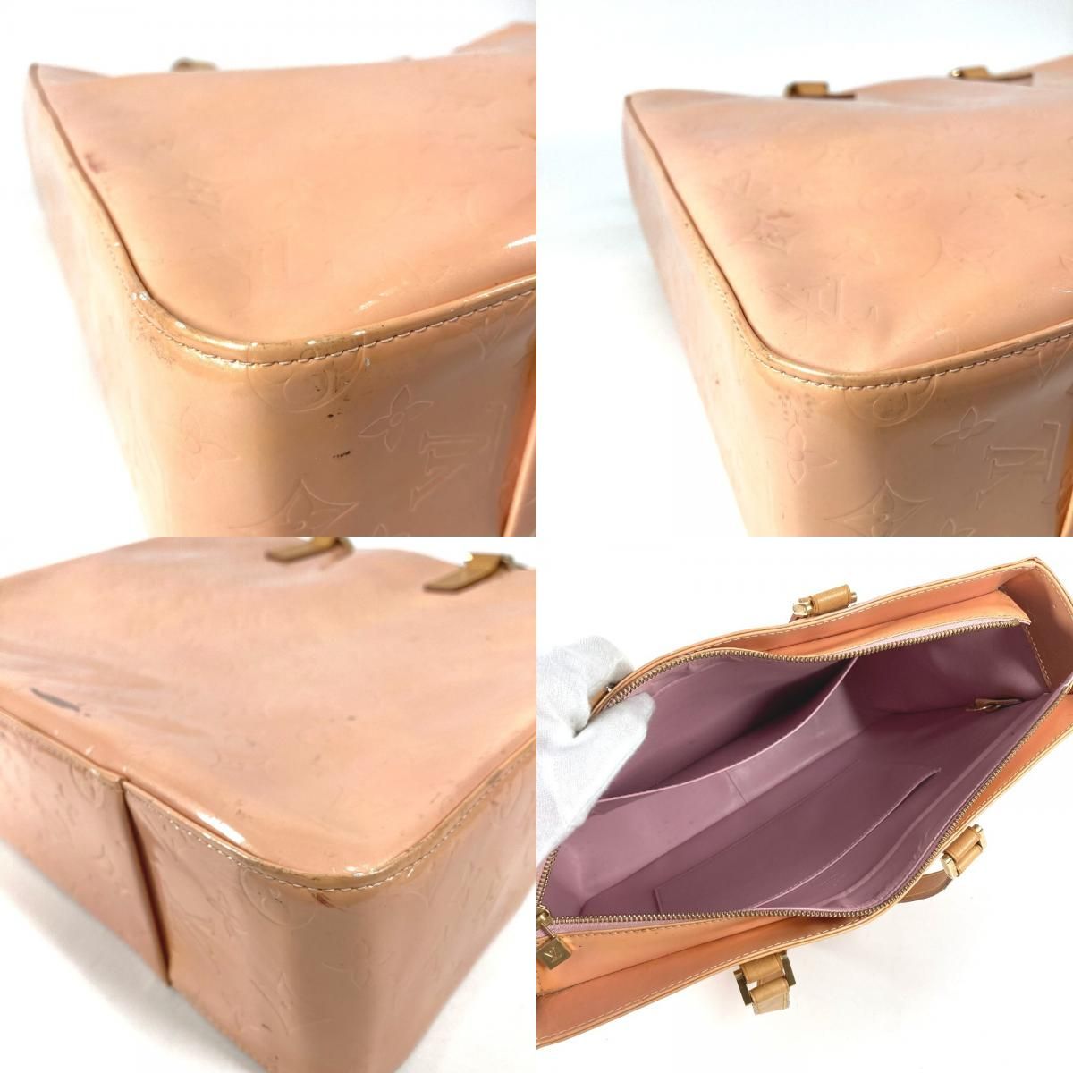 Louis Vuitton Shoulder Bag Columbus Monogram Vernis Canvas Baby Pink — view 7