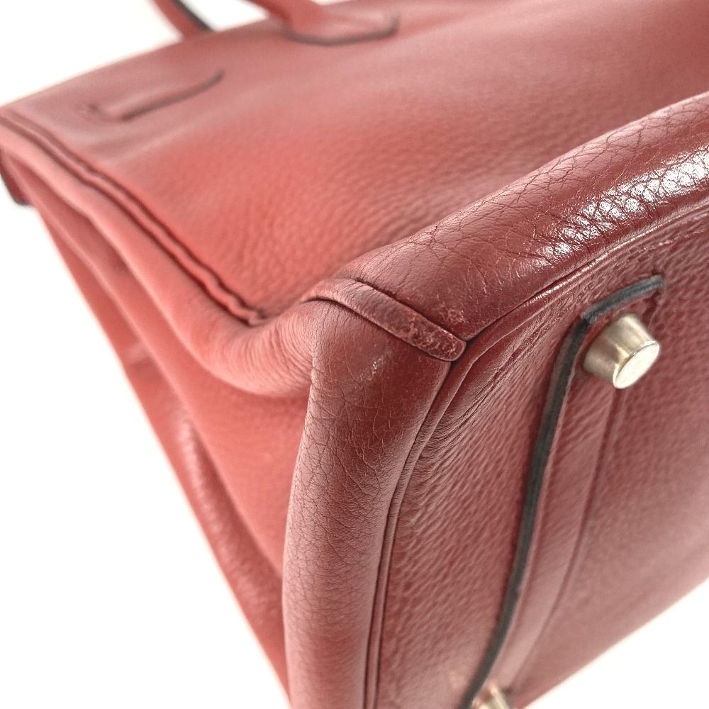Hermes Handbag Birkin 35 Ardennes Rouge Ash Estimated Wine Red — view 5
