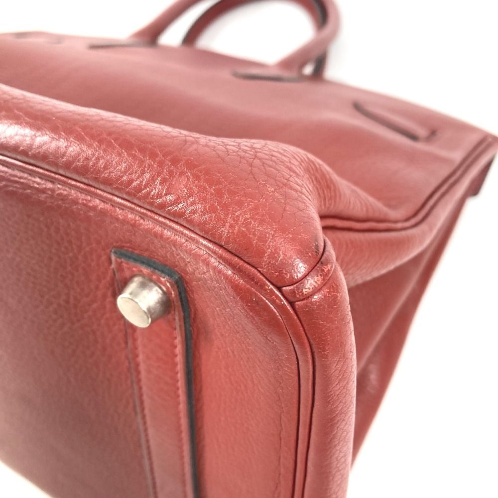 Hermes Handbag Birkin 35 Ardennes Rouge Ash Estimated Wine Red — view 4