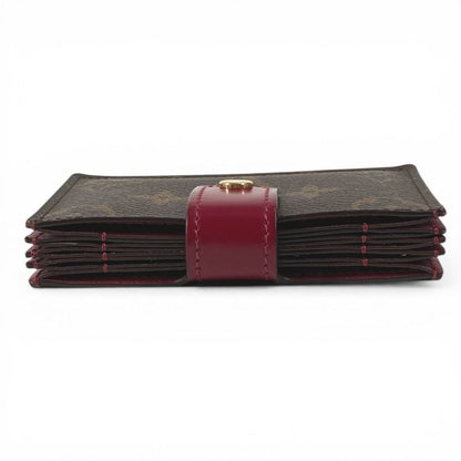 Louis Vuitton Card Case Holder Monogram Canvas Fuchsia Brown — view 6