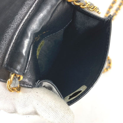 Chanel Shoulder Bag CC Logo Mobile Pouch Enamel Black — view 3