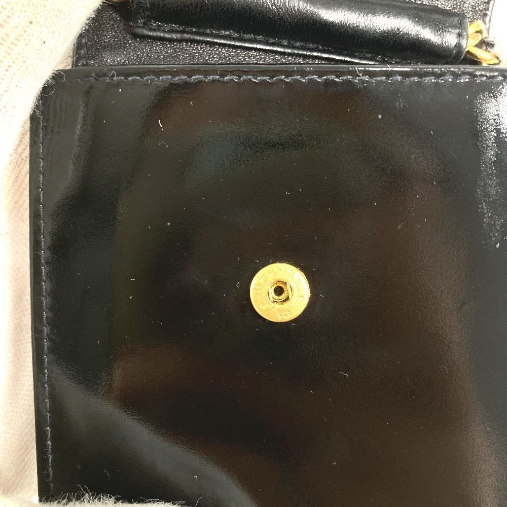 Chanel Shoulder Bag CC Logo Mobile Pouch Enamel Black — view 6