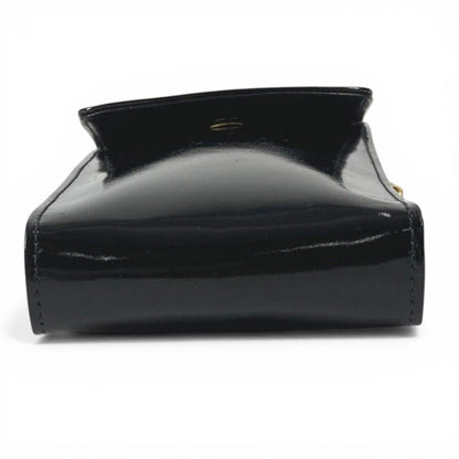 Chanel Shoulder Bag CC Logo Mobile Pouch Enamel Black — view 7