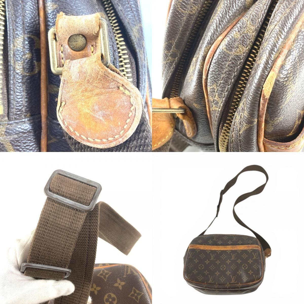 Louis Vuitton Shoulder Bag Reporter PM Monogram Canvas Brown — view 9