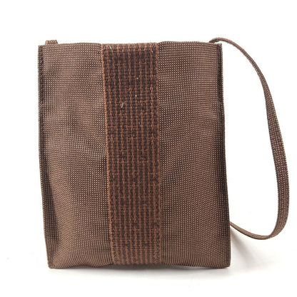 Hermes Shoulder Bag Pochette Canvas Brown