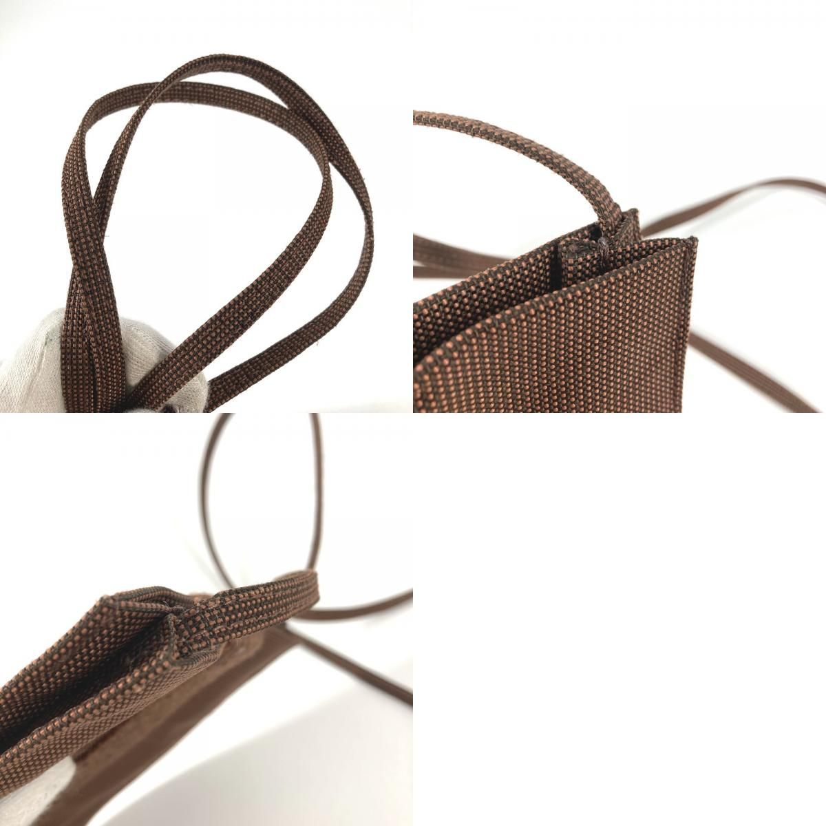 Hermes Shoulder Bag Pochette Canvas Brown — view 9