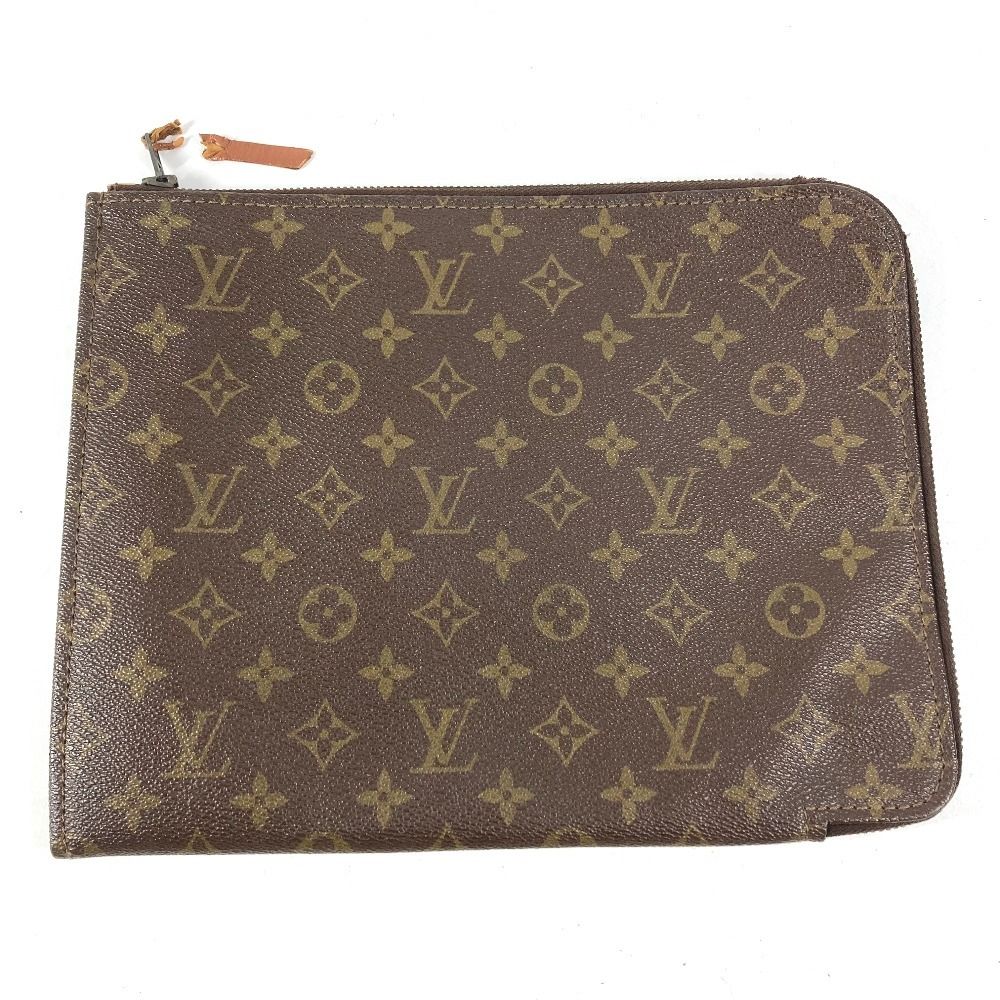 Louis Vuitton Clutch Posh Documan 30 Monogram Canvas Brown