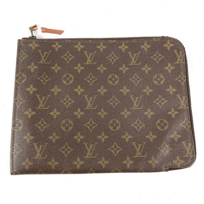 Louis Vuitton Clutch Posh Documan 30 Monogram Canvas Brown