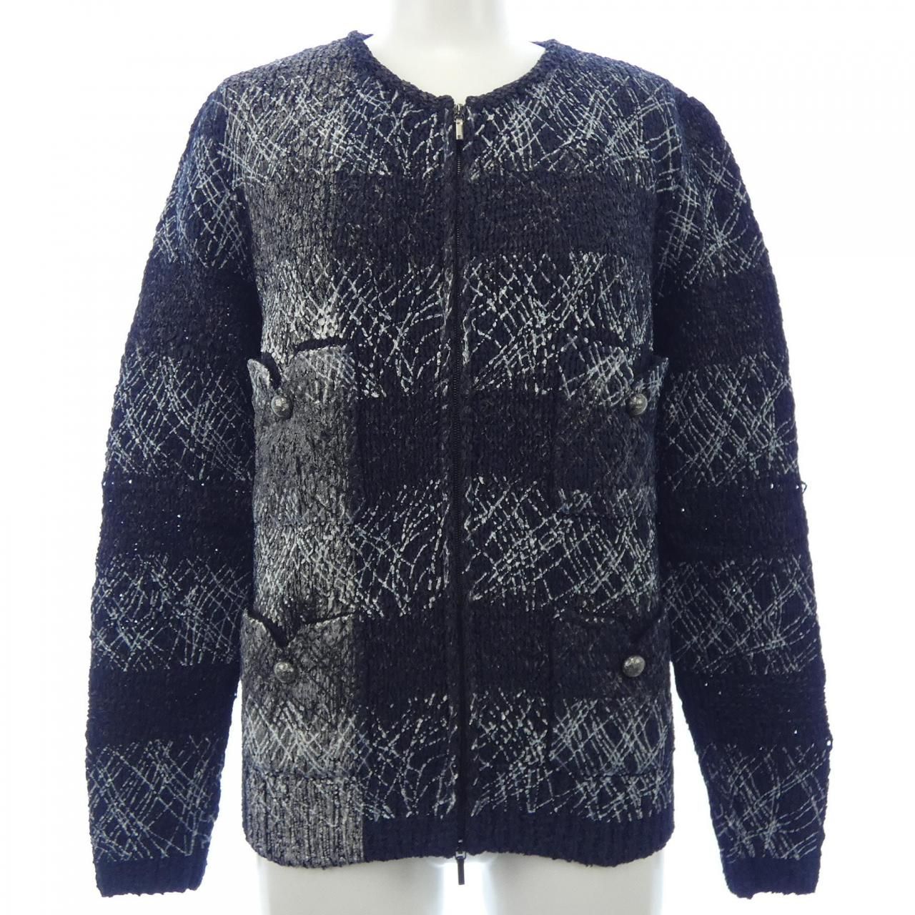 Chanel Collarless Jacket Black