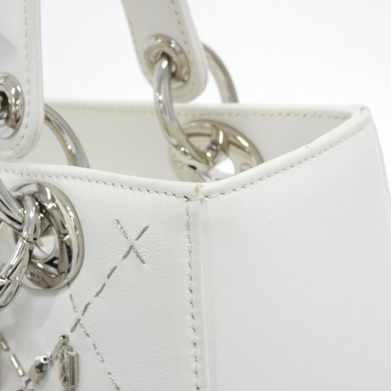 Dior Lady Bag Handbag White — view 5