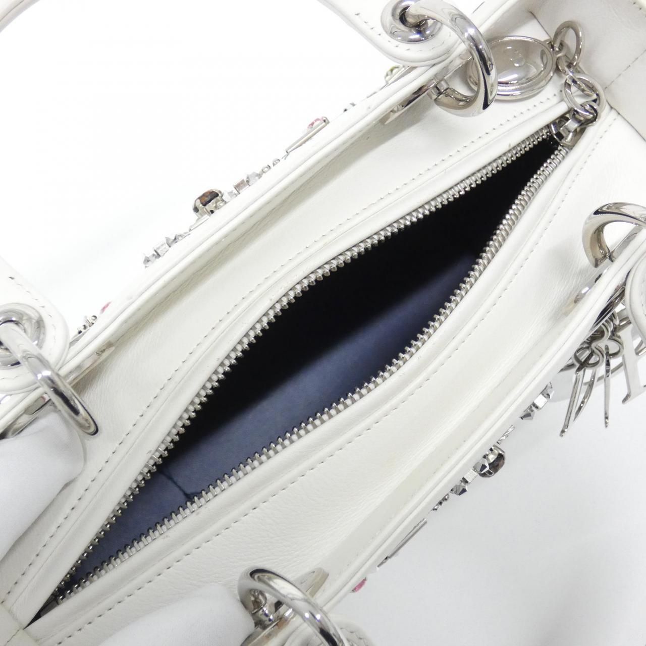Dior Lady Bag Handbag White — view 9