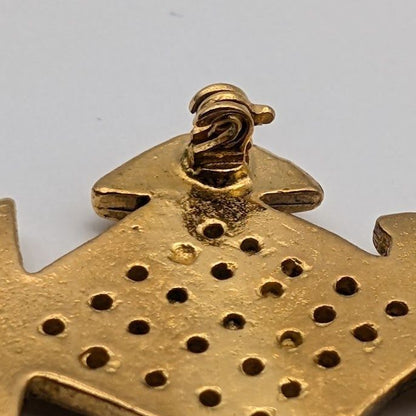 Chanel Brooch CC Logo Gold Cross Vintage — view 6