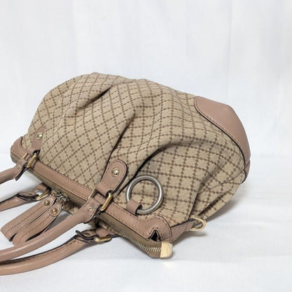 Gucci Exterior Diamante Canvas Ski Handbag — view 3