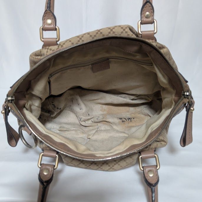 Gucci Exterior Diamante Canvas Ski Handbag — view 8