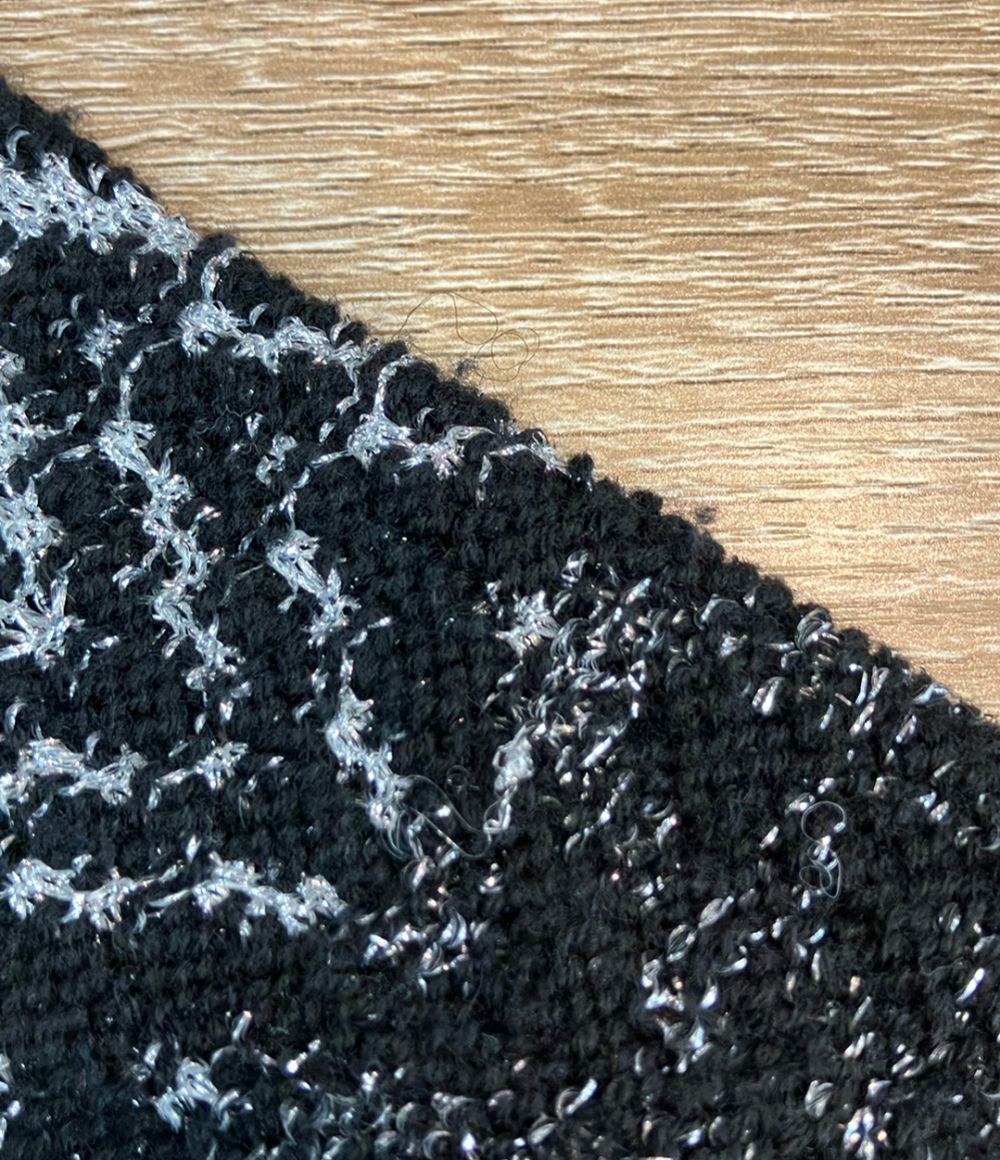 Saint Laurent Long Sleeve Knit Glossy Zigzag Sweater — view 6